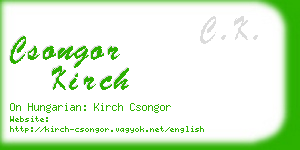 csongor kirch business card